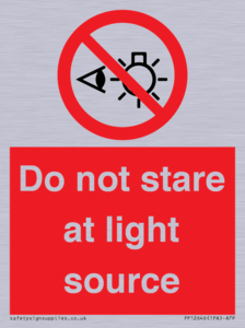 Do not stare at light source